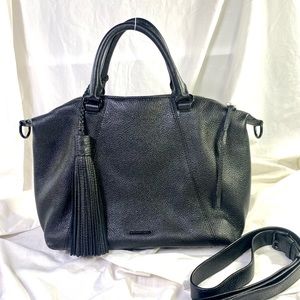 Rebecca Minkoff Black Leather Handbag Detachable Crossbody EXCELLENT CONDITION